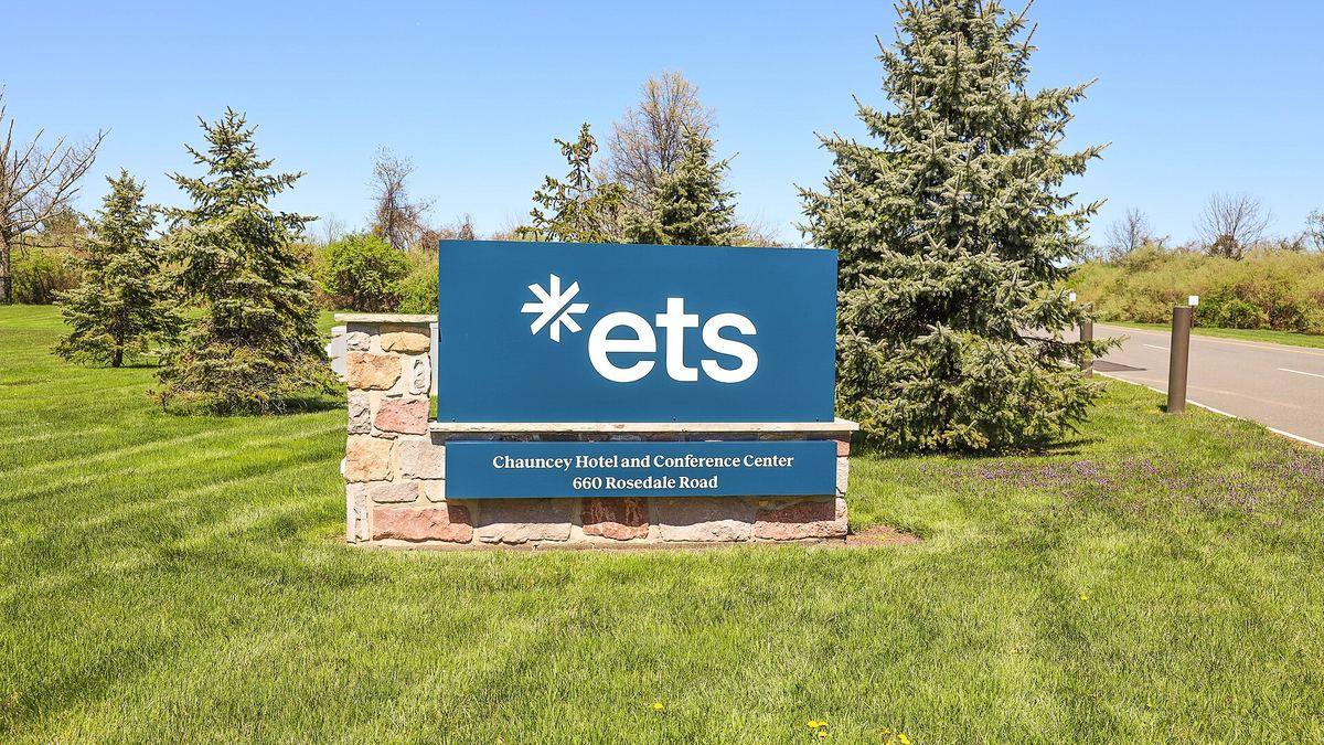 The ETS sign outside its campus in Princeton, New Jersey