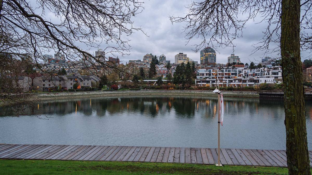 The Vancouver skyline across the water